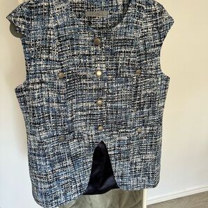 Legacy Tweed Blue and Black Vest